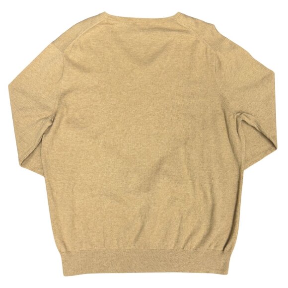 Men's J. CREW Harbor Cotton/Wool Blend V-Neck Sweater in Camel- Size XL‎ - Picture 2 of 8